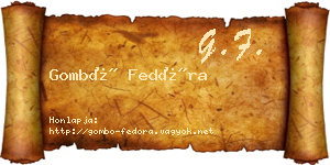 Gombó Fedóra névjegykártya